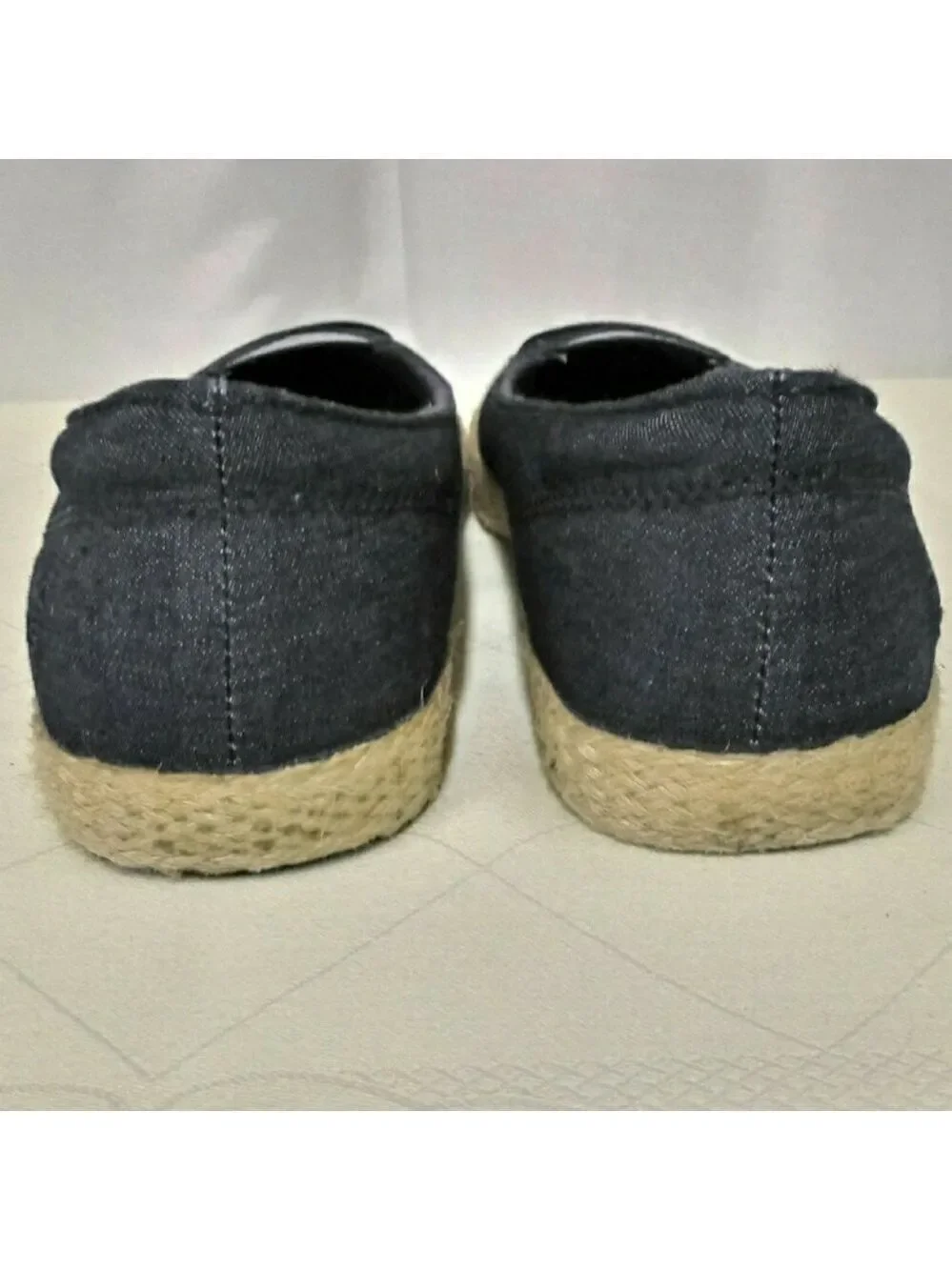 Grasshopper Mooney Ortholite Navy Nautical Canvas Round Toe Espardrille Shoe